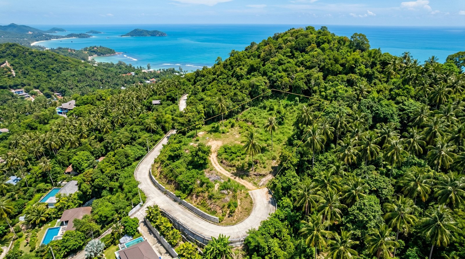Panoramic Sea View Land in Bophut Hills — Photo 2